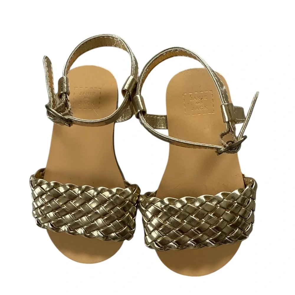 Janie and Jack Gold Braided Baby Sandals